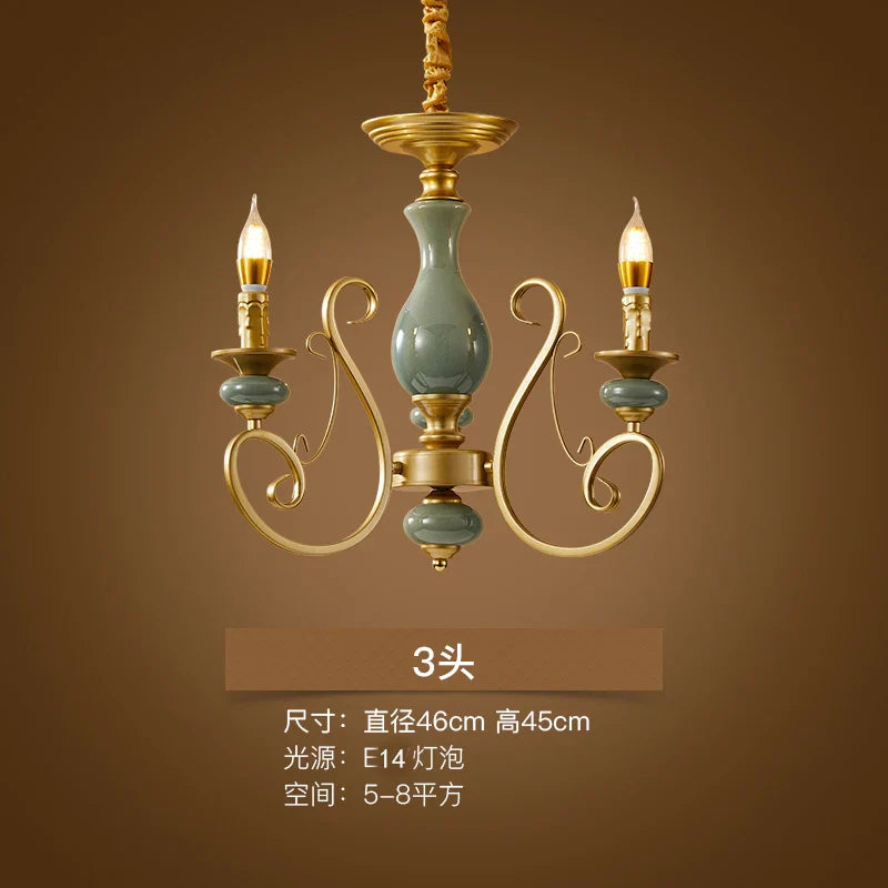 Afralia™ Retro Rustic Candle Pendant Light for Dining Bedroom Study Living Room