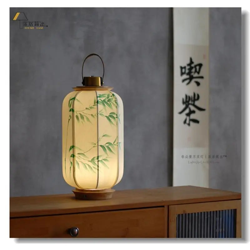 Afralia™ Chinese Fabric Desk Lamp: Antique Handheld Palace Lantern, Ancient Style Atmosphere Light