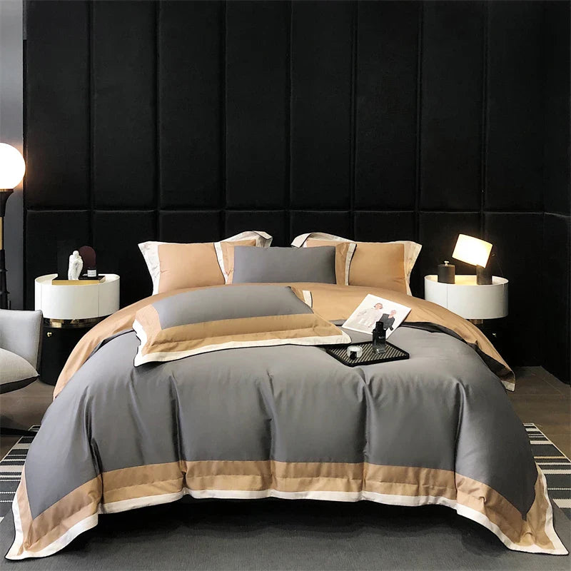 Afralia™ 1000TC Egyptian Cotton Luxury Hotel Bedding Set - Queen/King Size