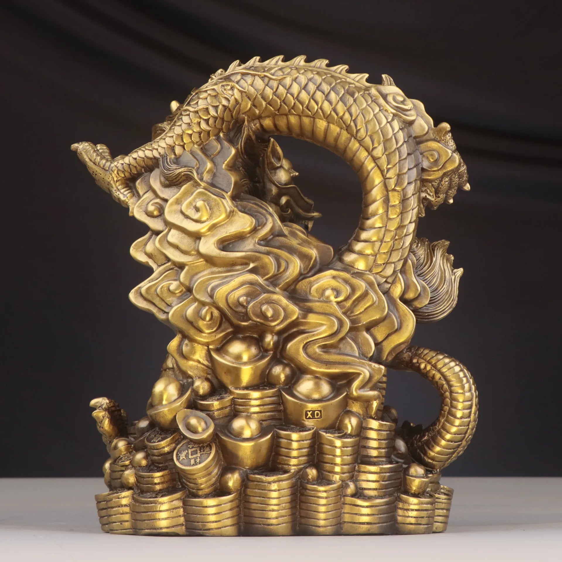 Afralia™ Dragon Zodiac Pure Copper Bowl Ornament for Home Decor