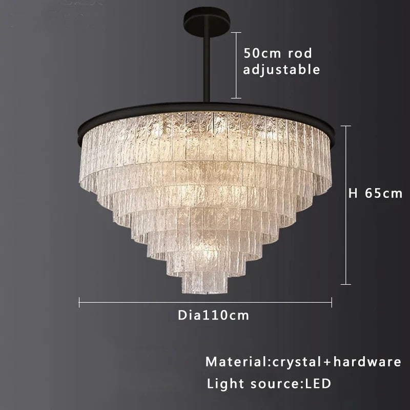 Afralia™ Elegant Crystal Glass Chandelier for Luxury Home Decor
