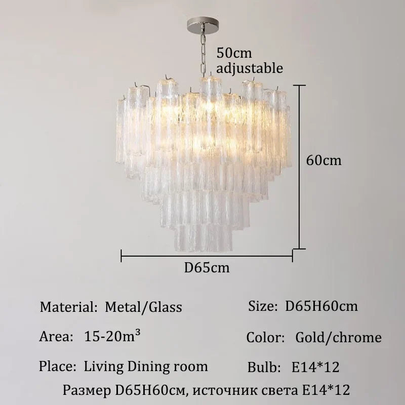 Afralia™ Glass Pendant Chandelier LED Ceiling Light Fixture Luxe Modern Hanging Lamp