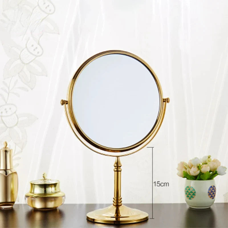 Afralia™ Adjustable Wall Mounted Cosmetic Mirror 1X/3X Magnification 2-Face Bathroom Mirror