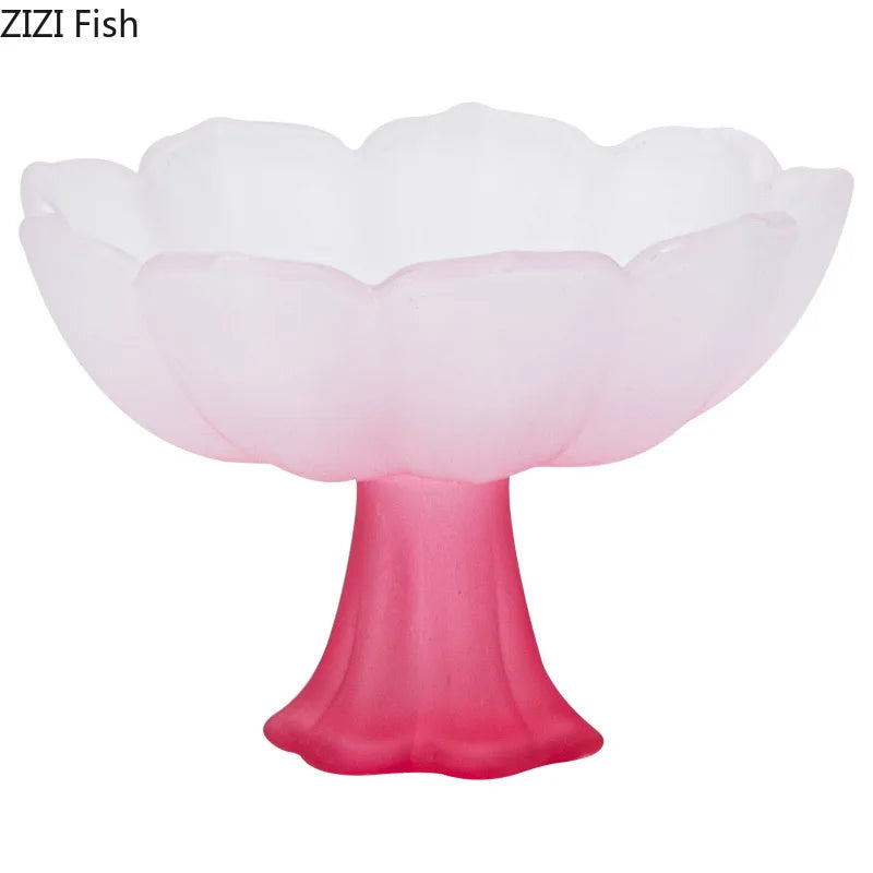 Afralia™ Lotus Flower Glass Tea Cups - Set of 2