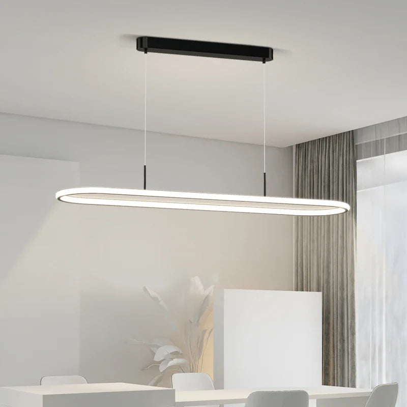 Afralia™ Modern LED Ring Pendant Light for Dining Room and Bar Counter