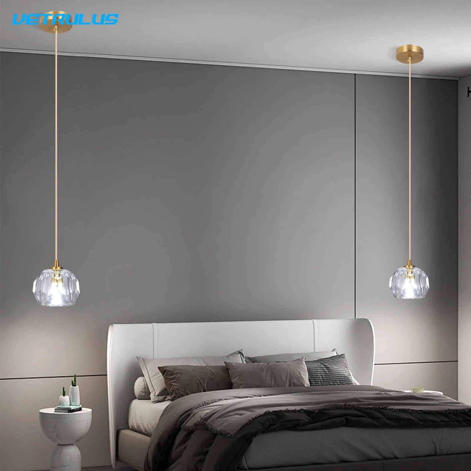 Afralia™ Crystal Pendant Light with Adjustable Height for Kitchen Island BedRoom Aisle Decor