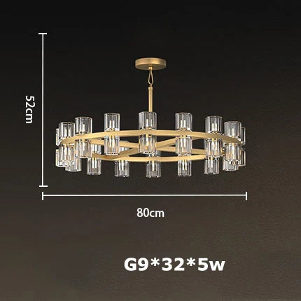 Afralia™ Crystal Black Gold Luxury LED Hanging Pendant Light for Living Room