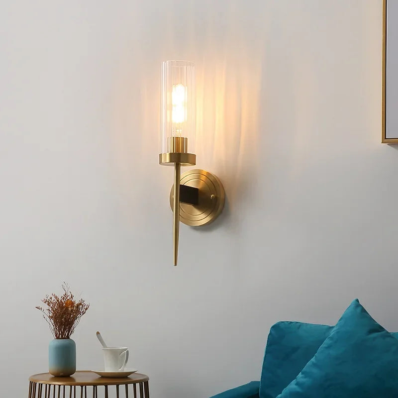 Afralia™ Nordic Glass Wall Sconce for Living Dining Room Bedside Lighting
