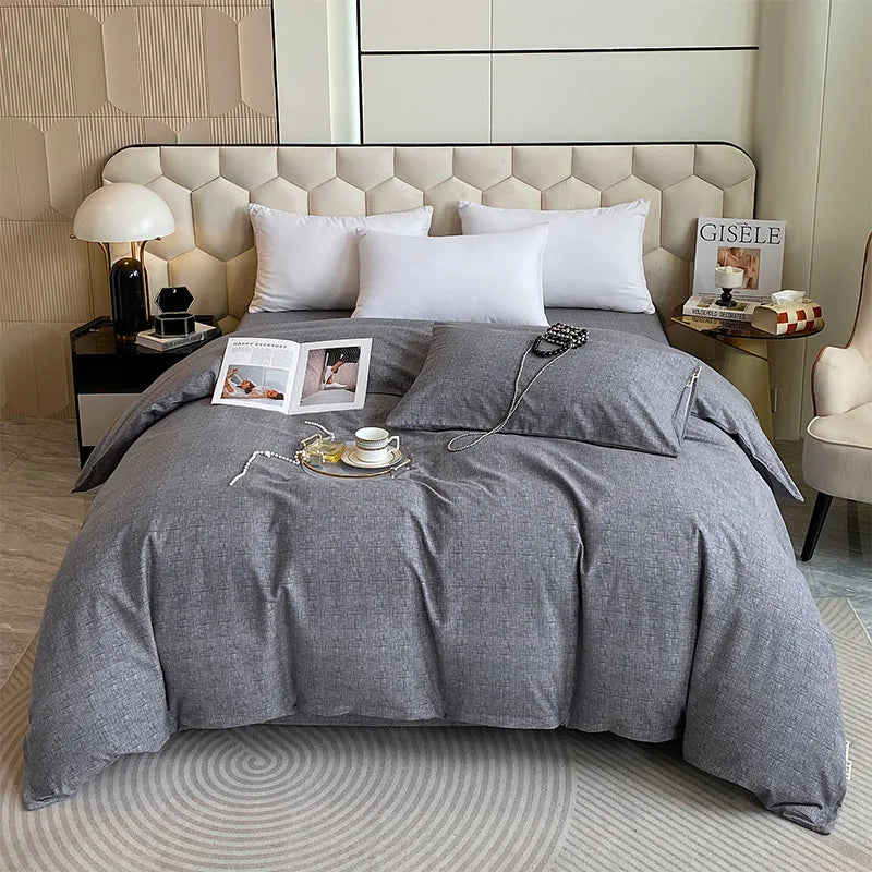 Afralia™ Striped Plaid Single Duvet Cover: Soft 100% Cotton Brushed Bedding for All Seasons