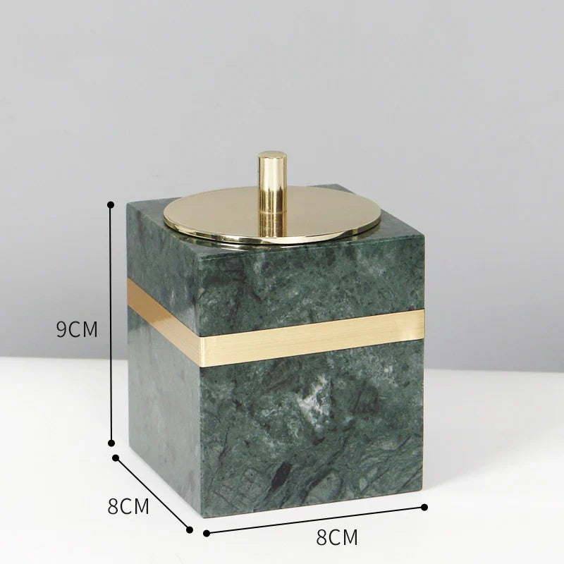 Afralia™ Luxury Gold Marble Bathroom Set with Accessories