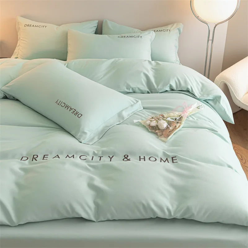 Afralia™ Color Matching Bedding Set: Smooth & Breathable Duvet Cover for All Seasons