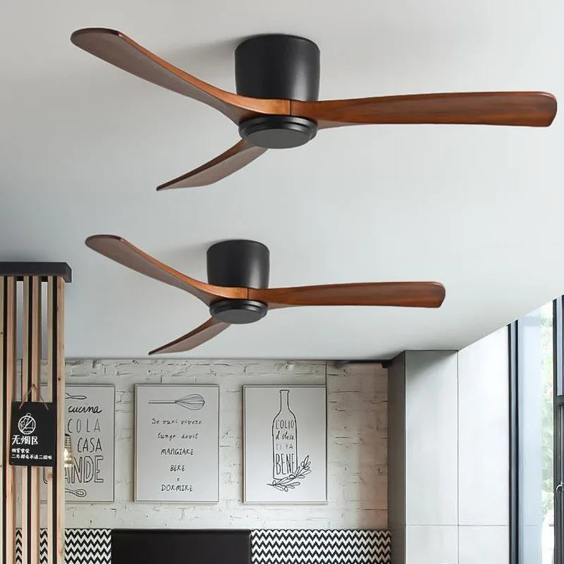 Afralia™ Modern Ceiling Fans 36-56" DC Motor Reversible Blades Remote Control LED Light