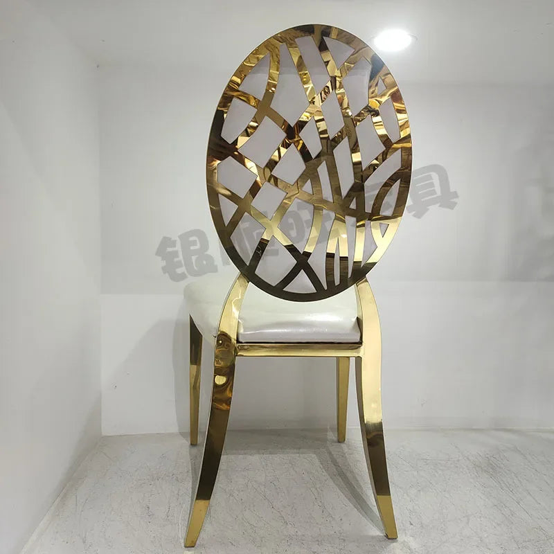 Afralia™ Stainless Steel Dining Chairs with Fabric Upholstery for Modern Home Furniture