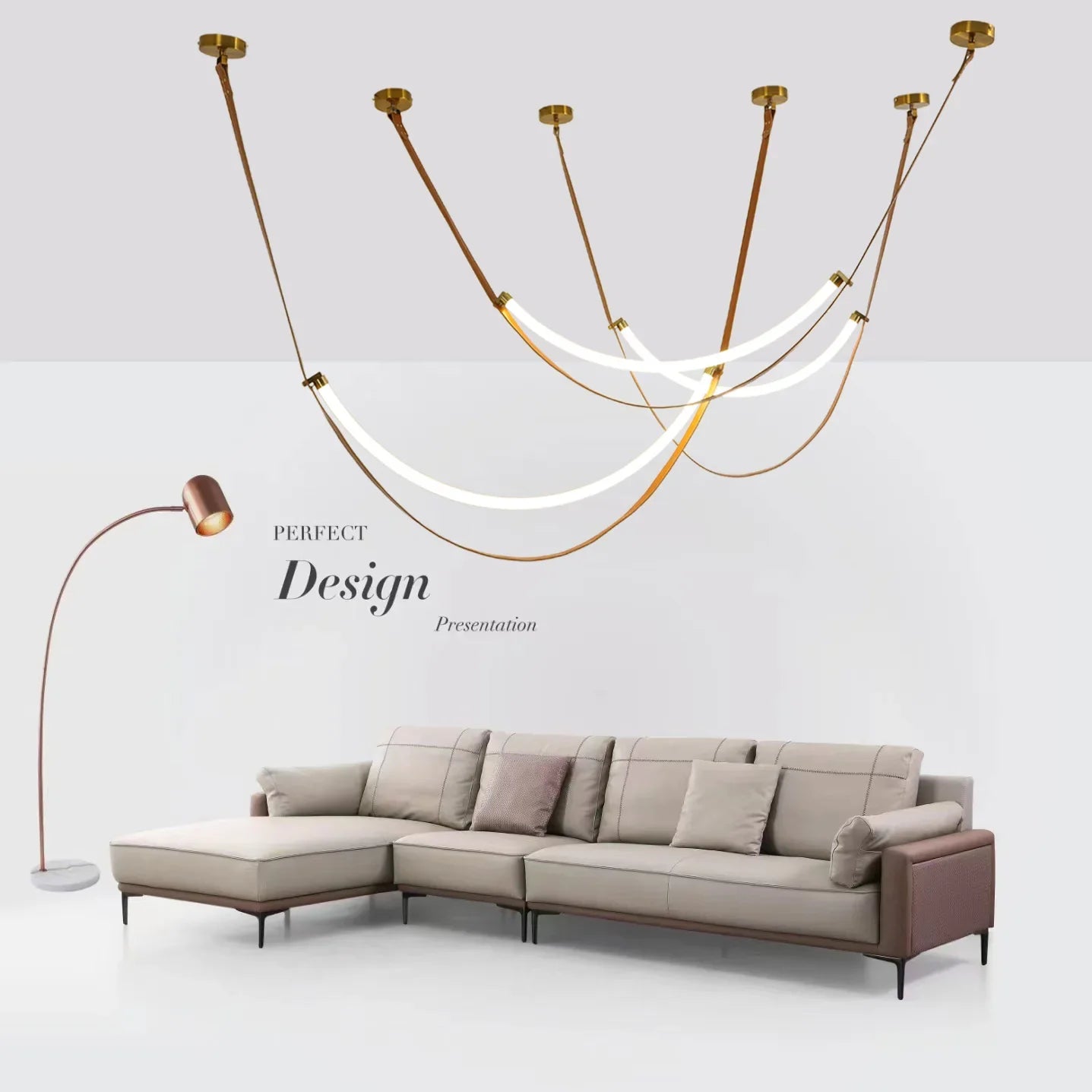 Afralia™ Designer LED Tube Suspension Chandelier for Living Room and Bar