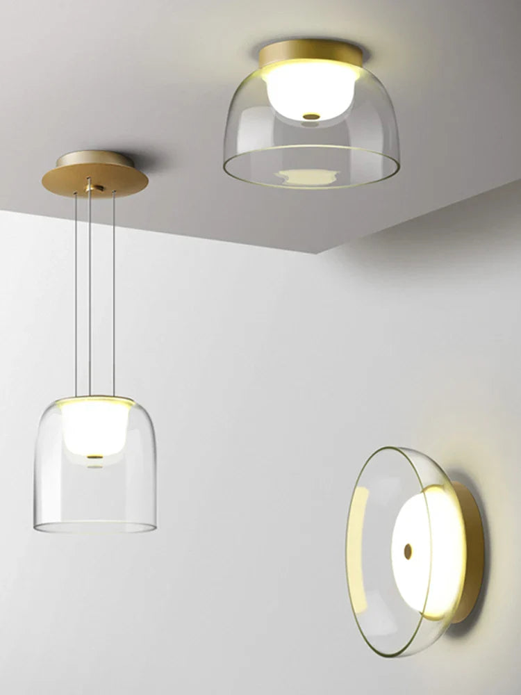 Afralia™ Glass Nordic Pendant Light: Modern LED Hanging Lamp for Home Decor