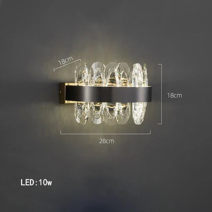 Afralia™ Luxury LED Chandelier Black Crystal Modern Suspension Island Dining Lamp