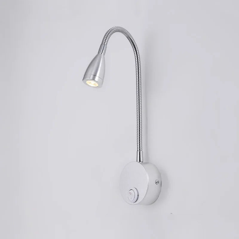 Afralia™ Flex Gooseneck LED Wall Lamp for Home Hotel Loft Bedside Reading