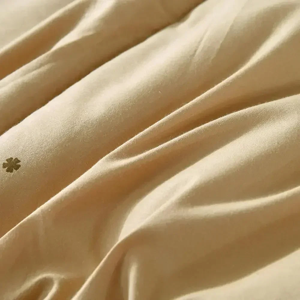 Afralia™ Camel Hair Quilted Blanket Comforter Single King Size