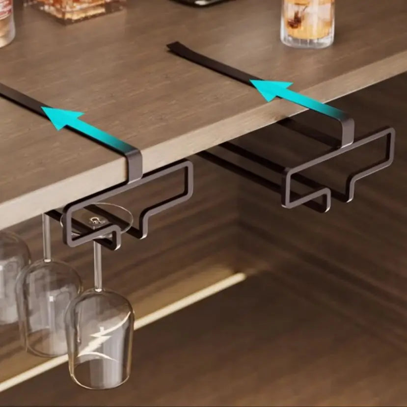 Afralia™ Wrought Iron Wine Glass Holder - Nordic Style Hanging Rack