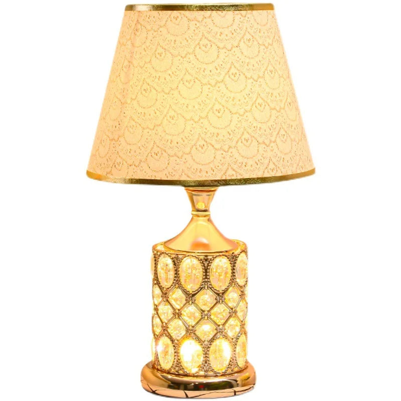 Afralia™ Crystal Table Lamp: Elegant Bedroom Nightstand Light for Warm & Romantic Ambiance