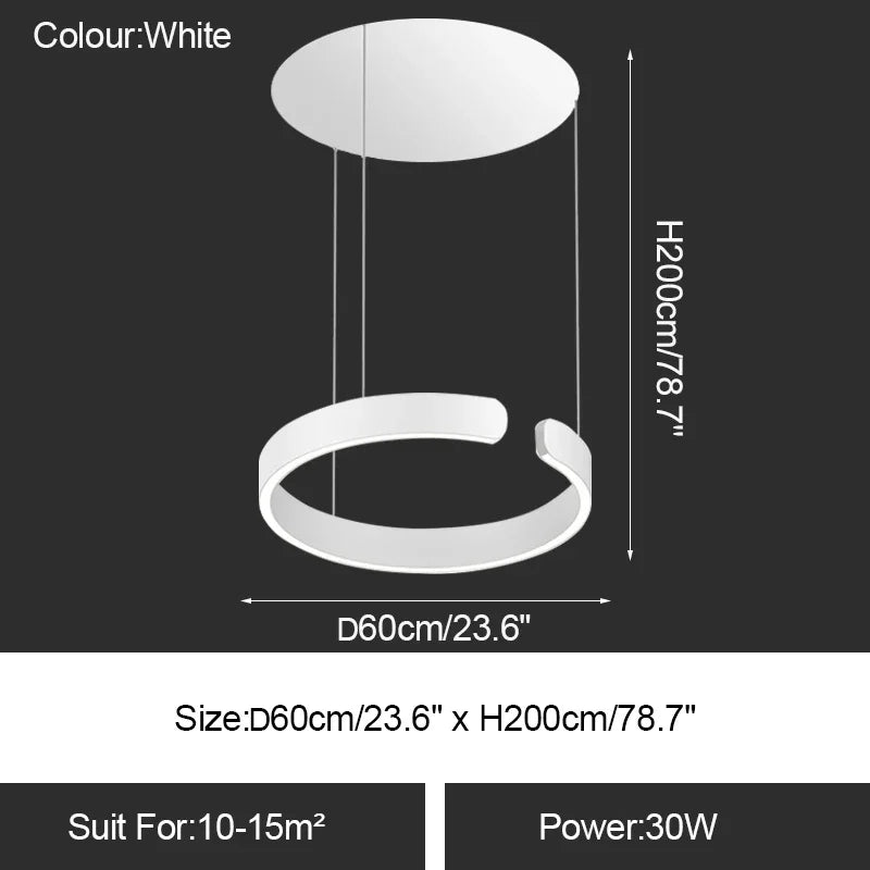 Afralia™ LED Ring Chandelier: Modern Dining Room Table Lighting & Home Decoration