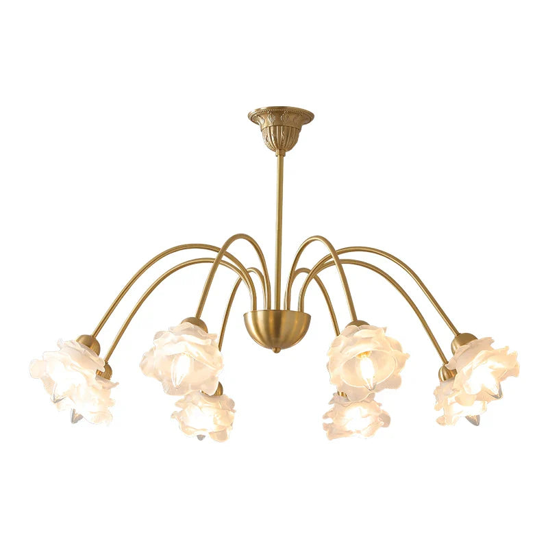 Afralia™ Elegant Flower Chandelier - Modern Retro Medieval Style for Living Room Dining Bedroom