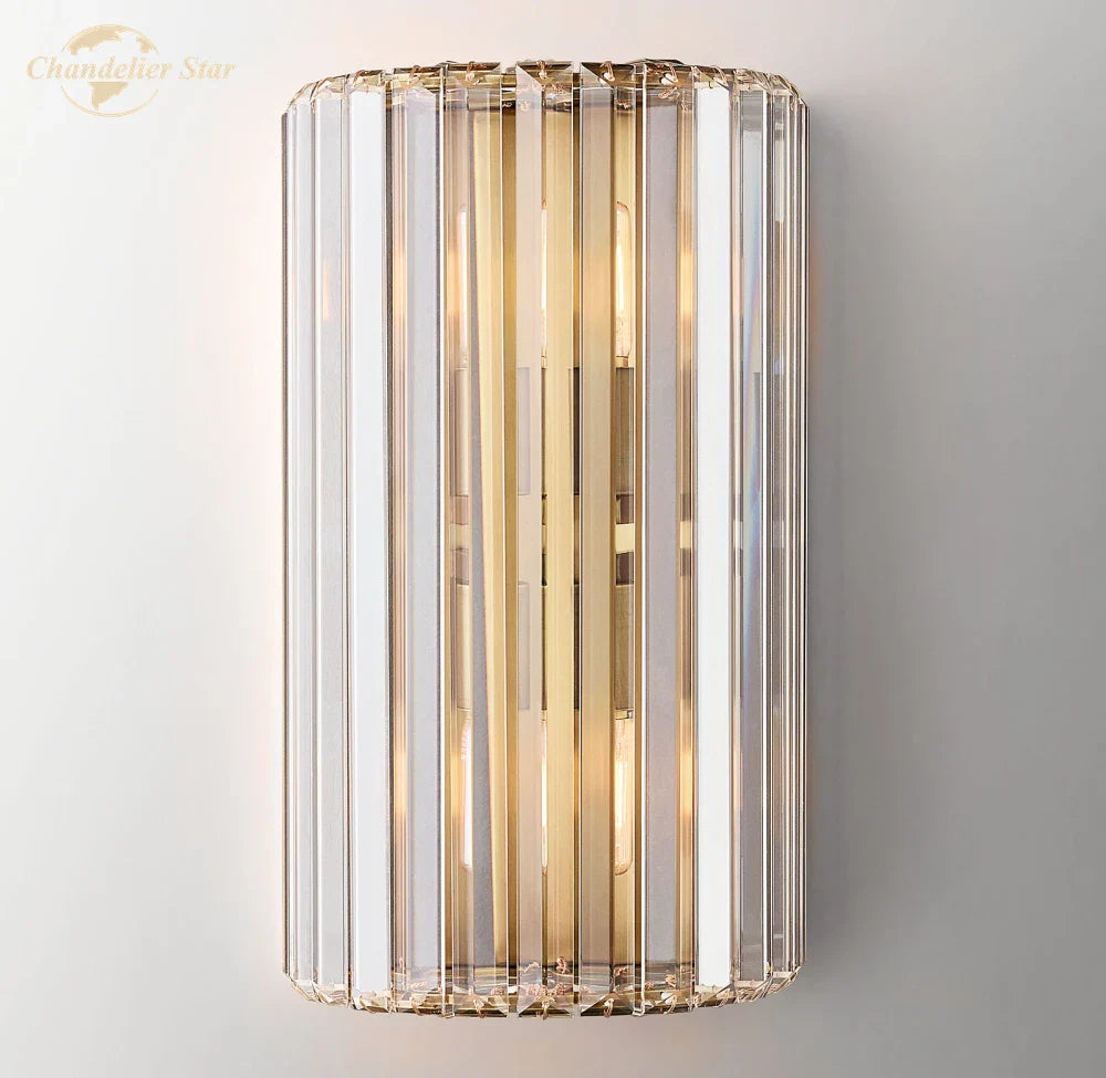 Afralia™ Crystal LED Wall Sconce for Living Room, Bedroom, Bathroom - Modern Indoor Lighting