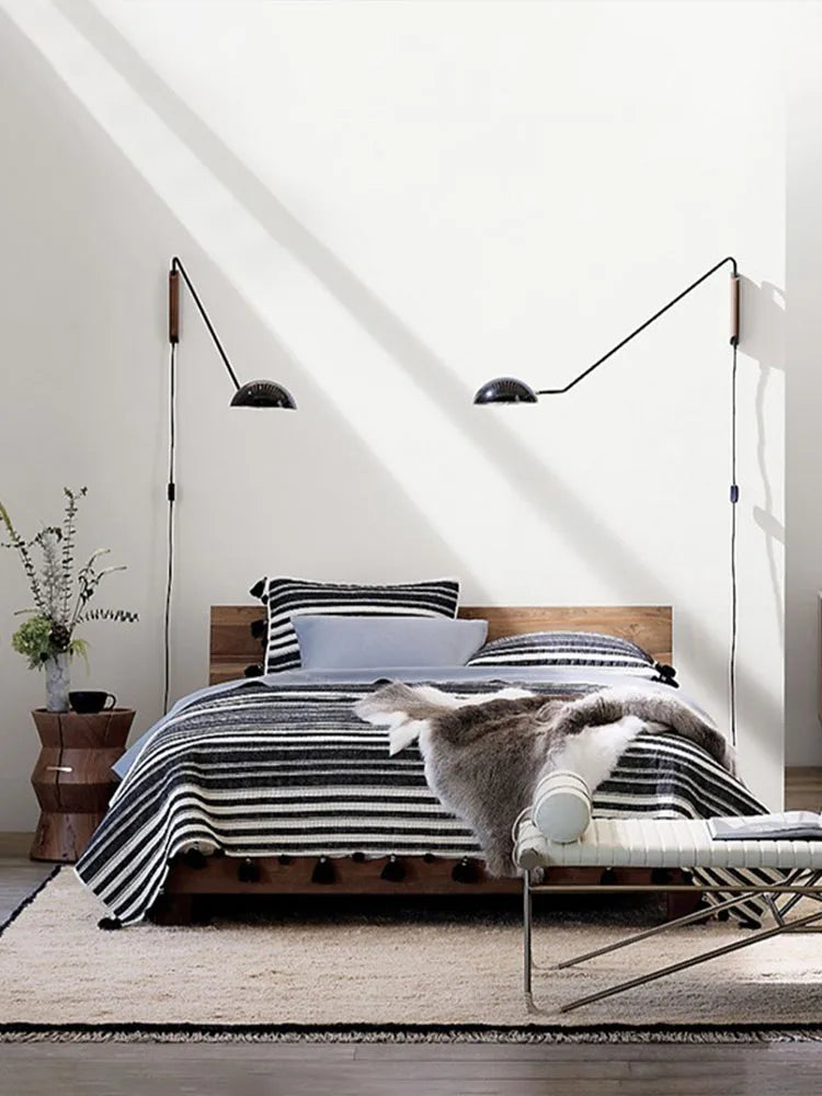 Afralia™ Rotatable Wall Lights for Living Room Bedroom, Modern Long Arm Wall Lamps