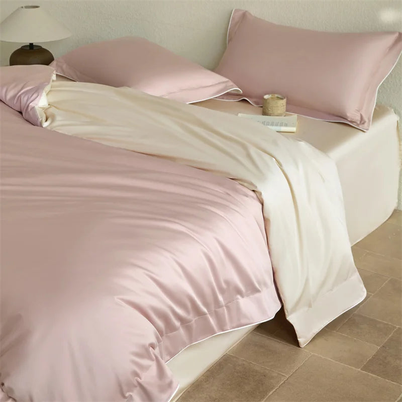 Afralia™ Luxury 600TC Egyptian Cotton Bedding Set: Duvet, Bed Sheet, Pillowcases - Queen King Size