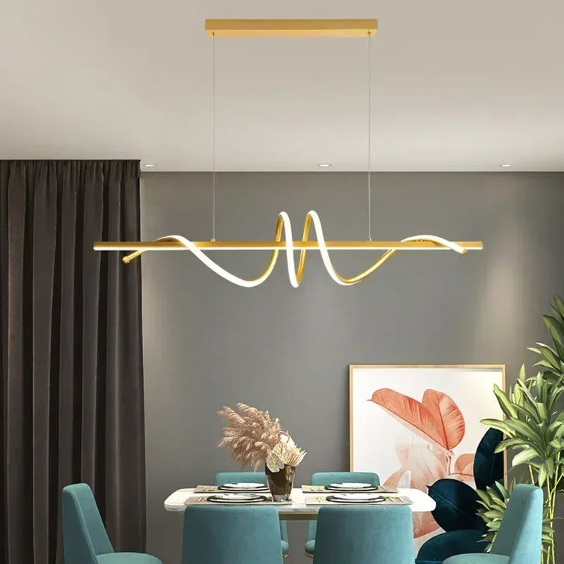 Afralia™ Modern LED Pendant Light - Elegant Aluminum Chandelier for Stylish Home Decor