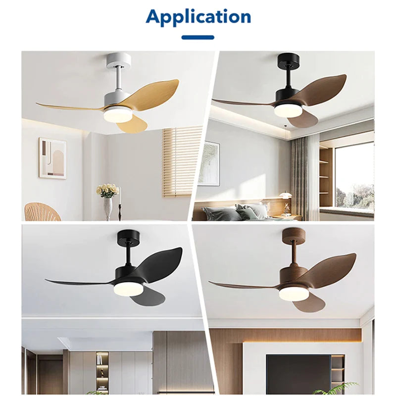 Afralia™ LED Ceiling Fan 24W/30W with Remote Control, Modern Design, 220V/110V