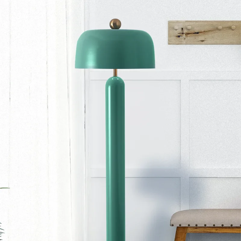 Afralia™ Minimalist Mushroom Floor Lamp in Green/Pink for Living/Model Room and Bedroom