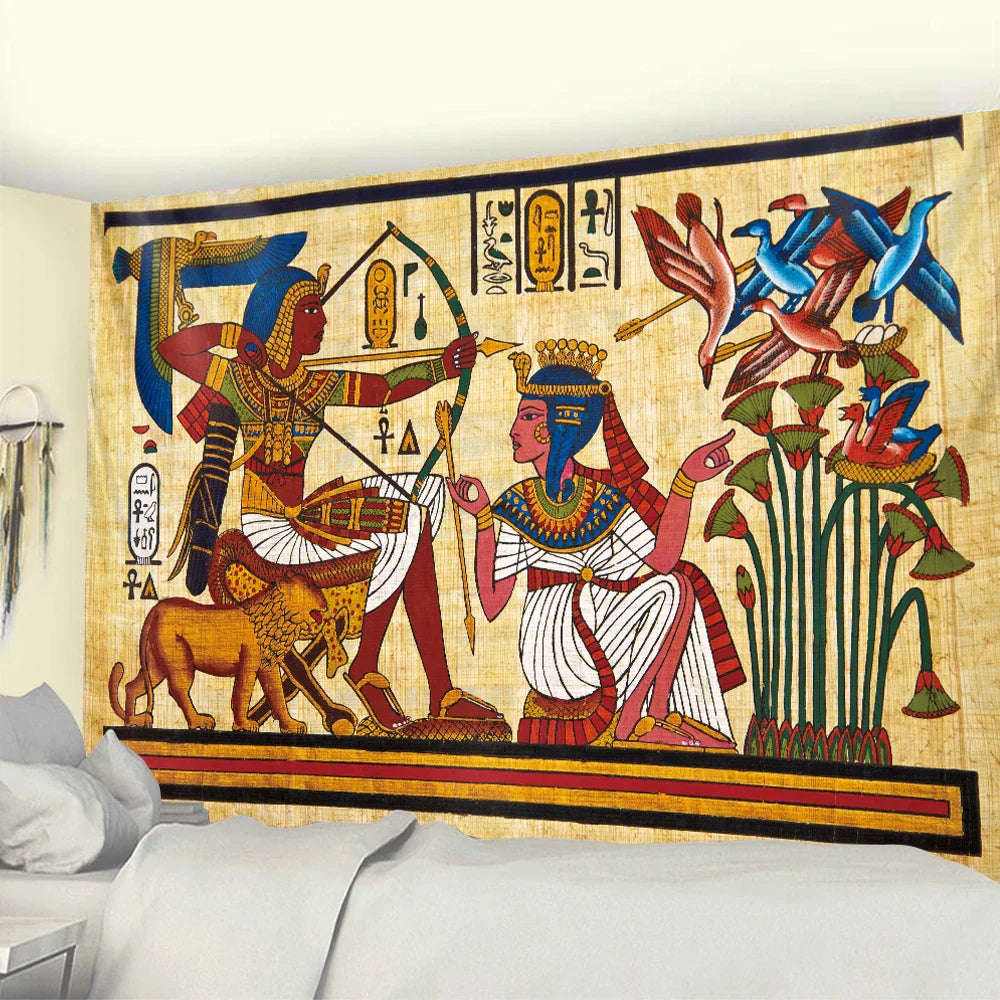 Afralia™ Egyptian Psychedelic Murals Tapestry Wall Hanging Hippie Bohemian Tarot Decor