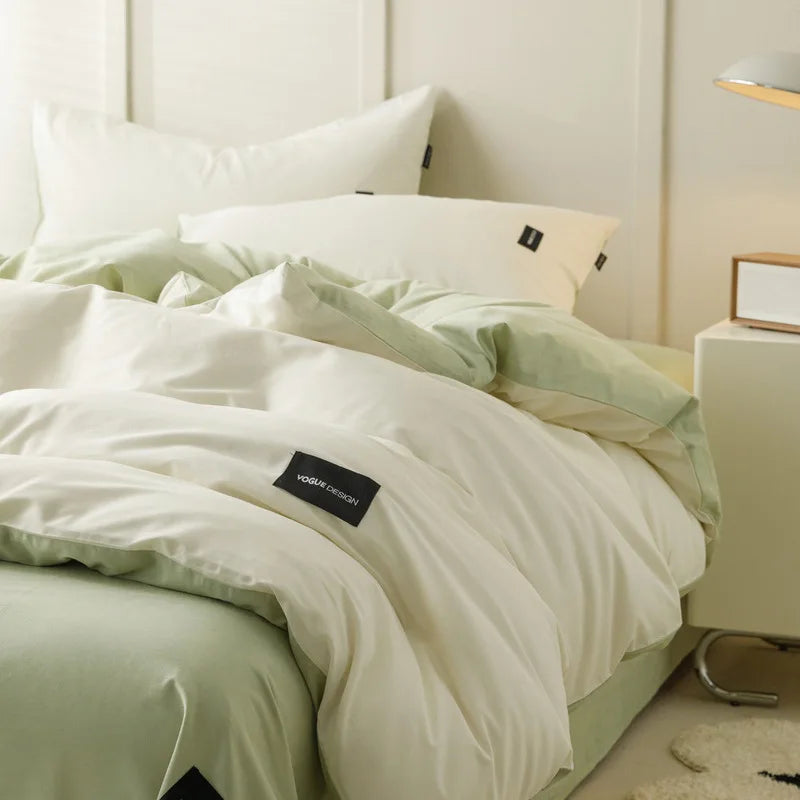 Afralia™ Pure Cotton Solid Color Duvet Cover for Queen King Bed- Soft & Luxurious