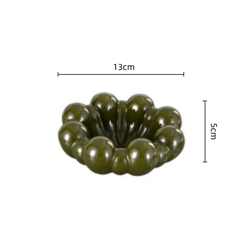 Afralia™ Ceramic Fruit Plate Flower Tray Home Decoration Storage Container