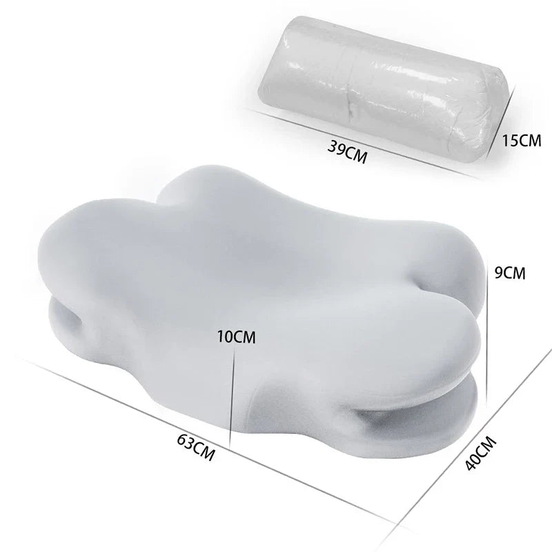 Afralia™ Memory Cotton Ice Silk Cervical Pillow for Home Sleep Aid and Body Support