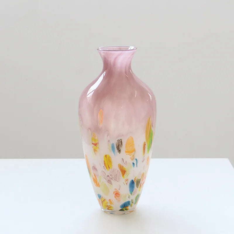 Afralia™ Pink Gradient Glass Vase Hydroponics Terrarium Floral Arrangement Home Decor