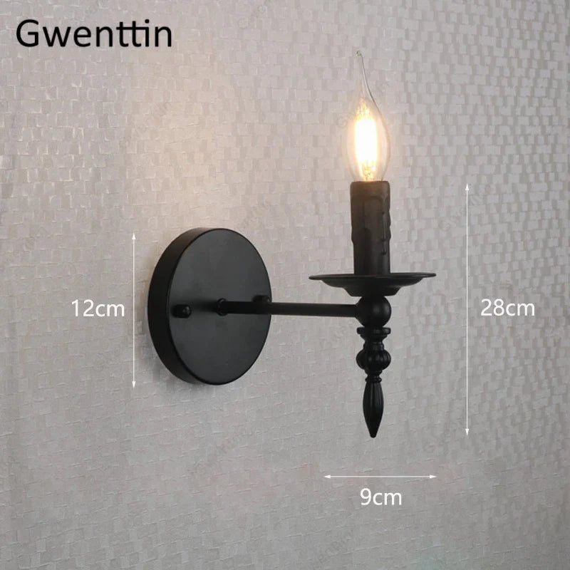 Afralia™ Industrial Retro Wall Sconces LED Light for Home Loft Bedroom Decor