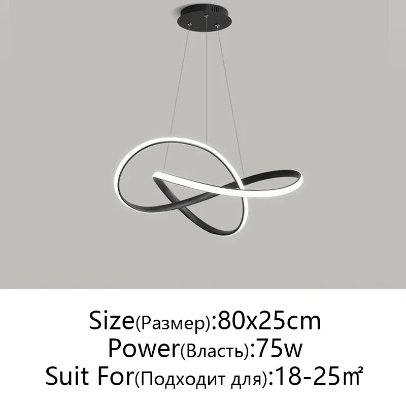 Afralia™ LED Chandelier Light: Modern Aluminum Acrylic Pendant for Dining Room & Restaurant