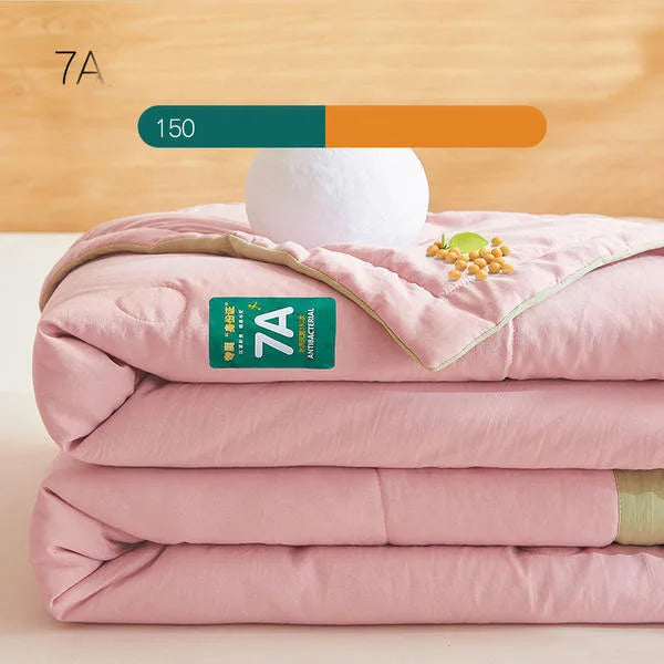 Afralia™ Summer Quilt Queen King Size Duvet, Antimicrobial Soya Fibre Filling, Breathable Comforter