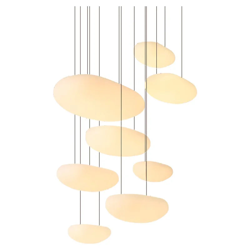 Afralia™ LED Cobblestone Chandelier with Smart Dimmable Lights - Modern Indoor Lighting Fixtures