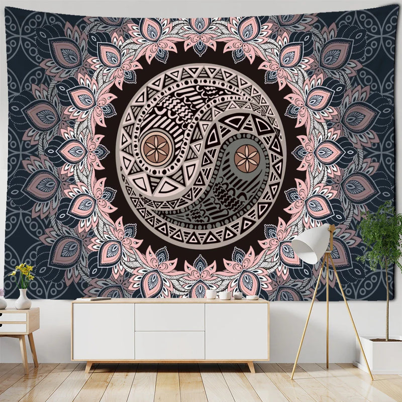 Afralia™ Mystic Witchcraft Boho Mandala Tapestry Wall Hanging Hippie Art Home Decor