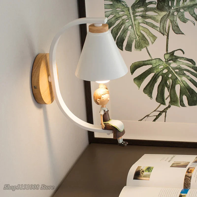 Afralia™ Nordic LED Wall Lamp Modern Bedroom Creative Light Fixture