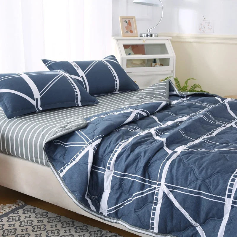 Afralia™ Bear Quilt & Pillowcase Set - Soft & Breathable Summer Bedding