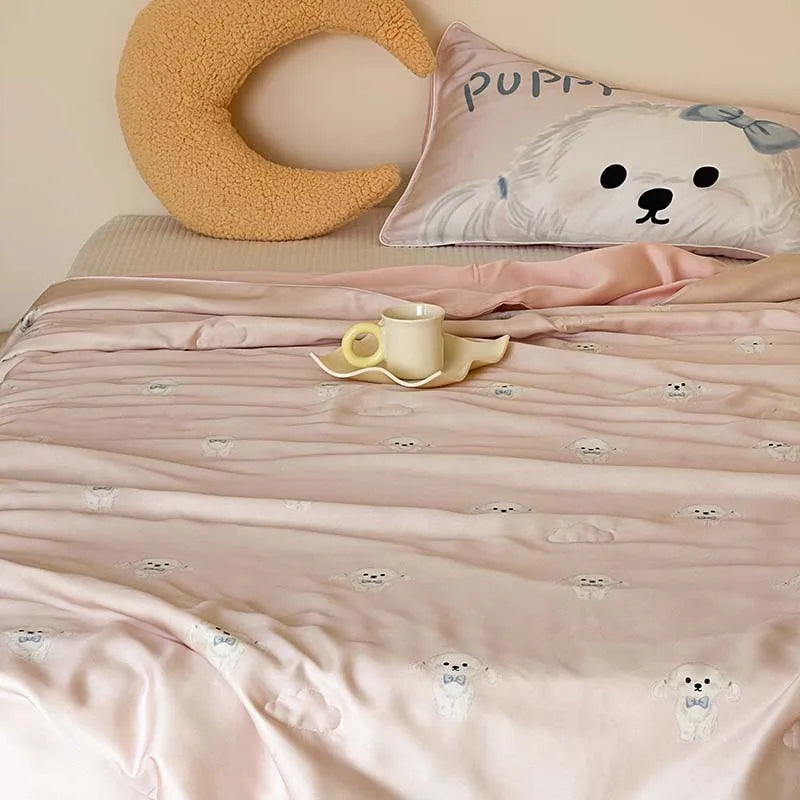 Afralia™ Silky Lyocell Summer Quilt: Soft & Cooling Comforter for Children & Adults