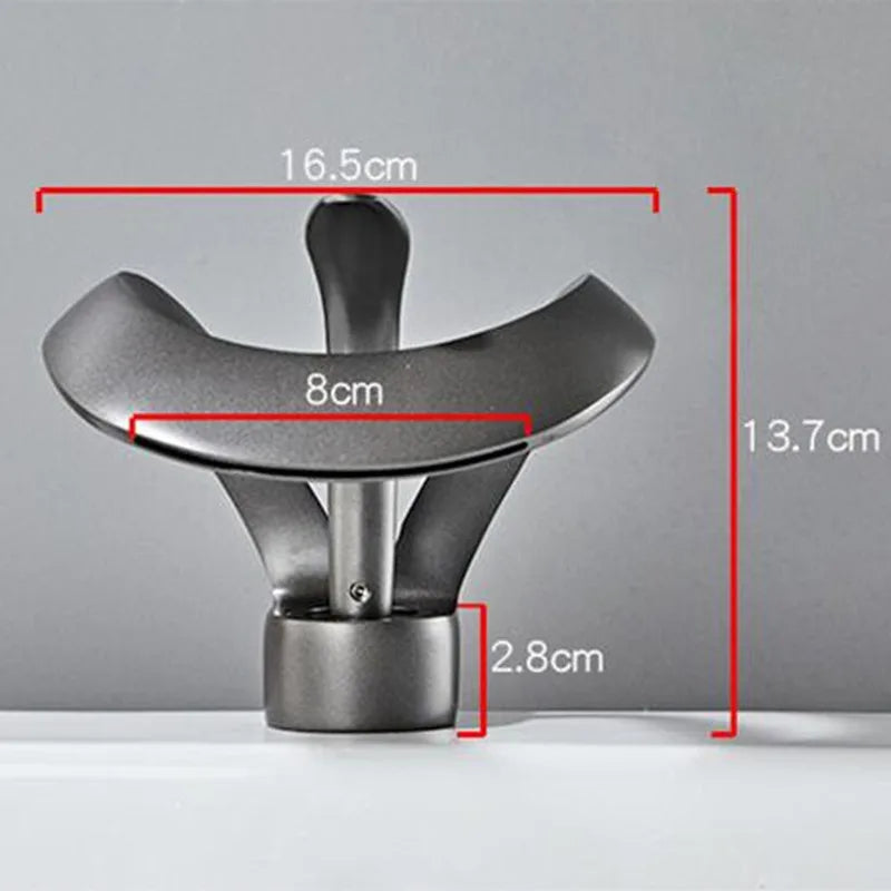 Afralia™ White & Black Brass Bathroom Faucet: Creative Grey Sink Mixer Tap, Waterfall Basin