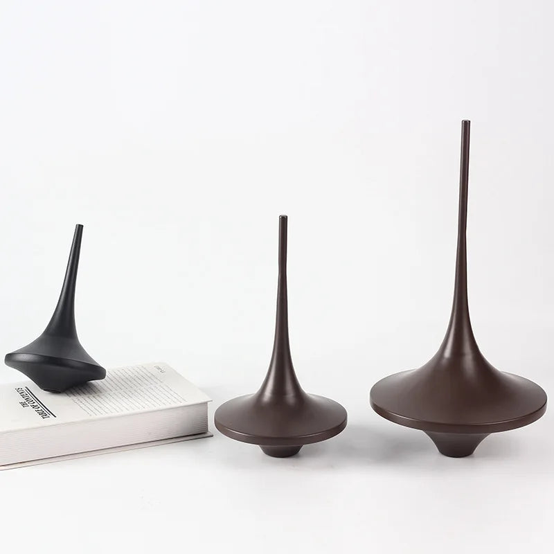 Afralia™ Metal Geometric Spinning Top Decor | Home Decoration Crafts