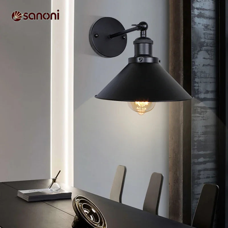 Afralia™ Retro Industrial Loft Double-Head LED Wall Lamp