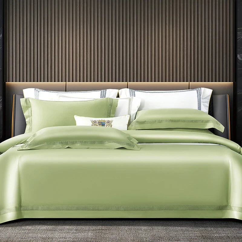 Afralia™ Egyptian Cotton Duvet Cover Set, 1000TC Bedding: Quilt Cover, Sheet, Pillowcases