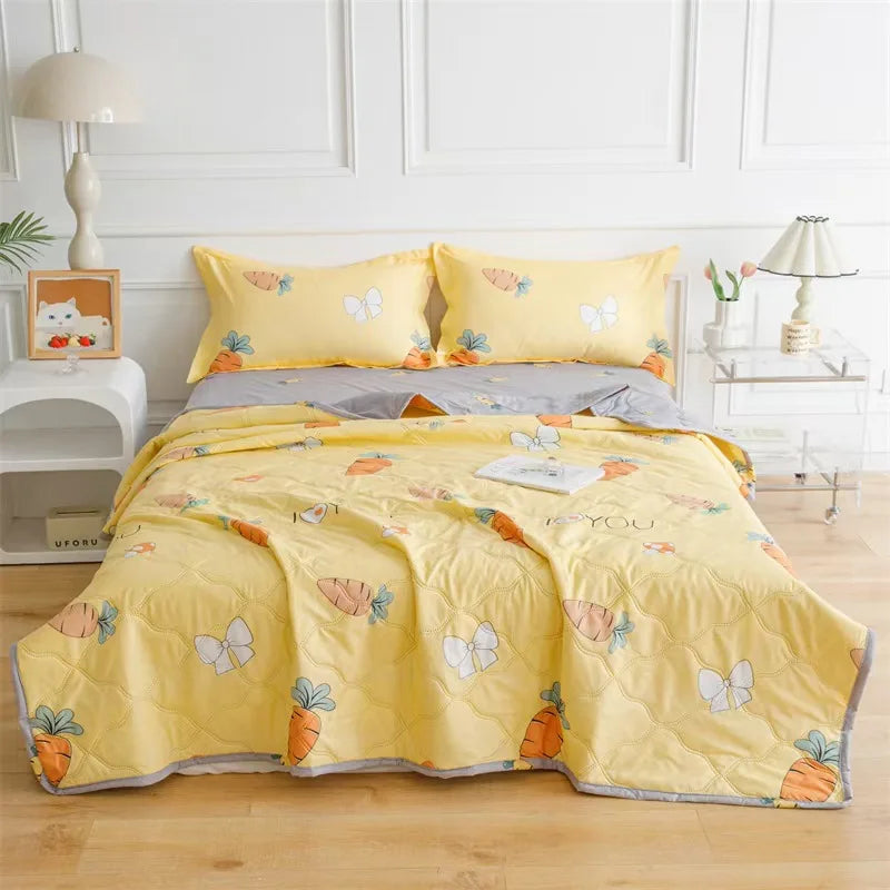 Afralia™ Summer Cool Quilt, Washed Cotton Single Air-Conditioned Blanket